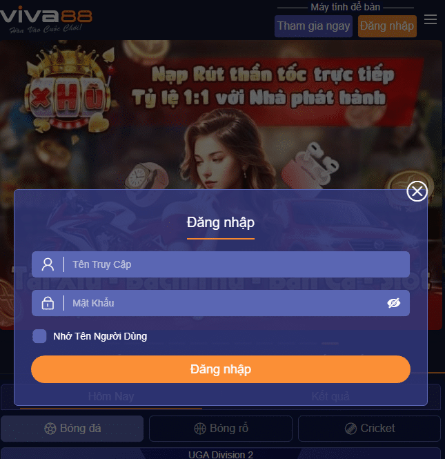 Cách đổi mật khẩu viva88 3 cách đăng nhập viva88