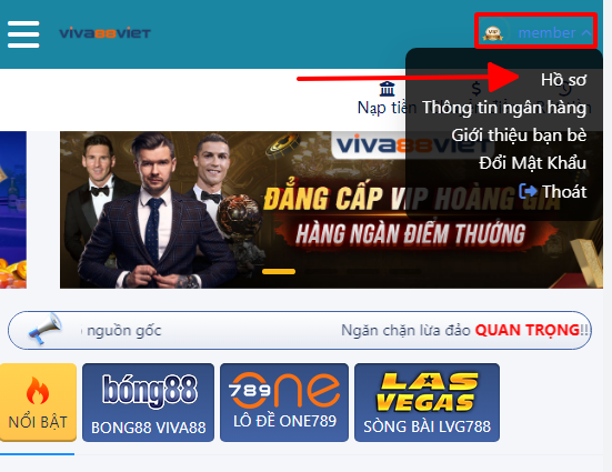Hướng dẫn Cách lấy lại mật khẩu viva88 chi tiết và dễ dàng - bước 1