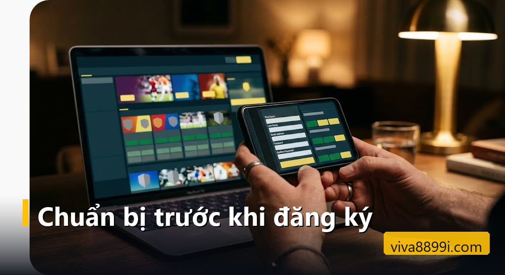 Đăng ký Viva88: chuẩn bị gì trước, bước gọi xác nhận và những lỗi khiến hồ sơ bị treo 43 Điện thoại mở form đăng ký tài khoản cá cược cạnh danh sách kèo bóng đá