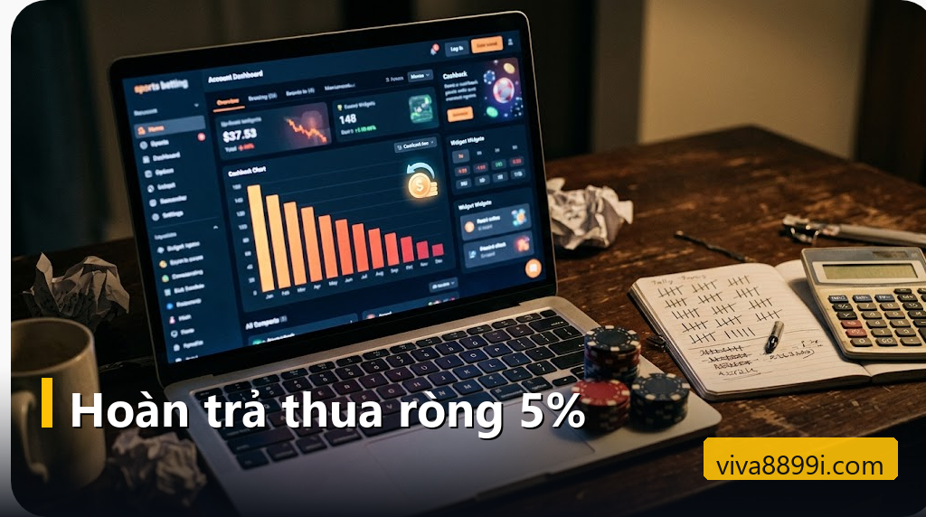 Khuyến mãi Viva88: cách tính vòng cược, thua ròng và hạn nhận để không mất thưởng 3 Bảng thống kê tài khoản cược trên laptop, sổ ghi chép và máy tính để tính tiền hoàn trả